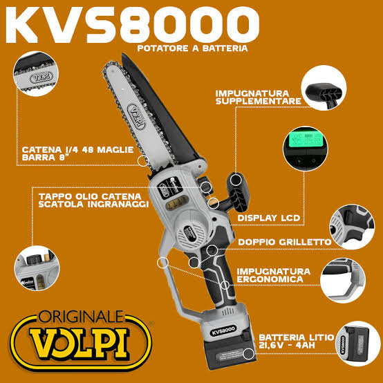 KVS8000 Volpi Potatore a batteria 21.6V 4Ah - immagine 2